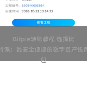 Bitpie转账教程 选择比特派：最安全便捷的数字资产钱包