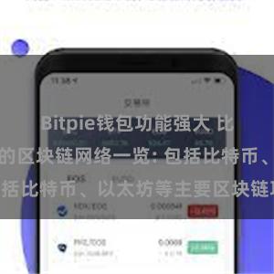 Bitpie钱包功能强大 比特派钱包支持的区块链网络一览: 包括比特币、以太坊等主要区块链项目