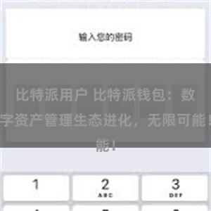 比特派用户 比特派钱包：数字资产管理生态进化，无限可能！