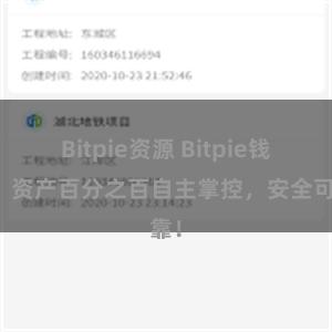 Bitpie资源 Bitpie钱包：资产百分之百自主掌控，安全可靠！