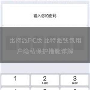 比特派PC版 比特派钱包用户隐私保护措施详解