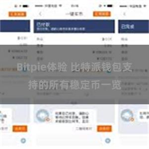 Bitpie体验 比特派钱包支持的所有稳定币一览